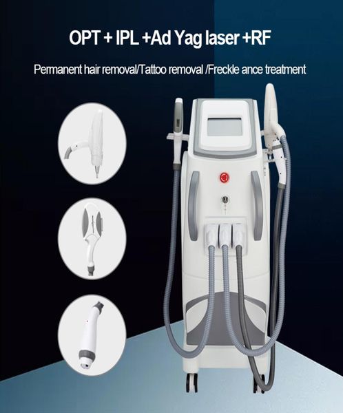 

4 in 1 magneto ipl e-light opt rf nd yag tattoo removal skin rejuvenation machine radio frequency 755nm picosecond ipl hair removal equipmen, Black