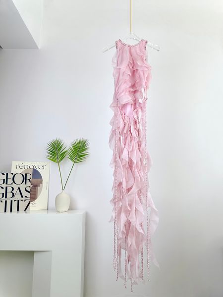 

casual dresses australian designer 2023 new ruffled hand nailed shell top, White