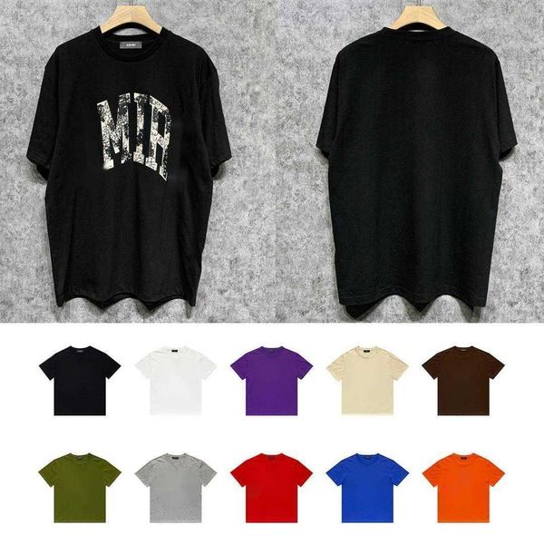 

american hip-hop sweatshirt men women tshirts a 23ss miri designer tshirt summer short sleeve t-shirt 3d printing round neck pullover shirt, White;black