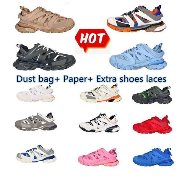 

designer men women casual shoes luxury brand track 3.0 triple white black sneakers gomma leather trainer nylon printed platform trainers sho