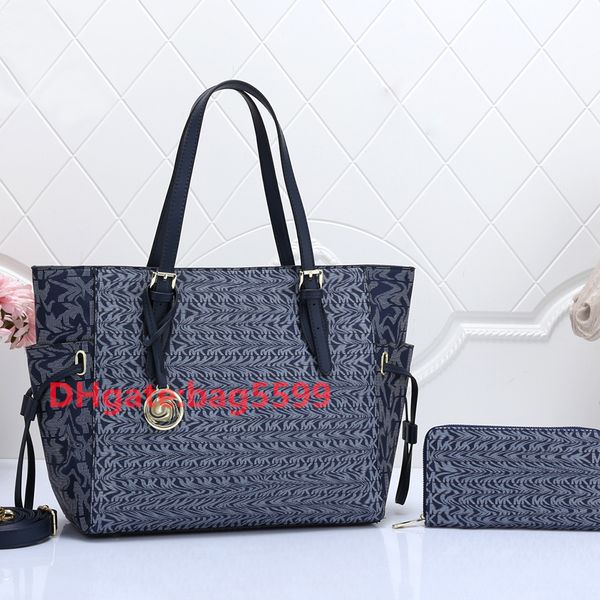 

2023 designer bag classic womens m k handbag lady clutch purse women cross body shoulderbag large capacity messenger tote 2-piece set
