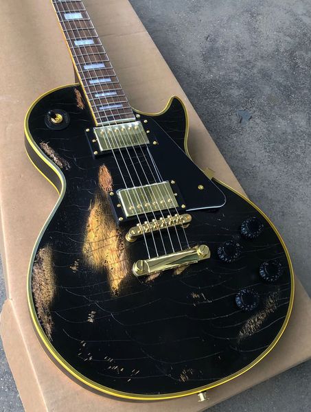 

mcqueen - custom black electric guitar, classic, lab, old heavy, r9, custom service available