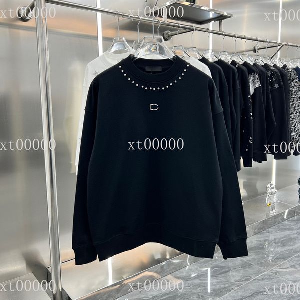 

mens designer sweaters hoodies famous hip hop men women hoodie street cotton loose fit sleeve sweatshirt womens casual round neck long sweat, Black;brown