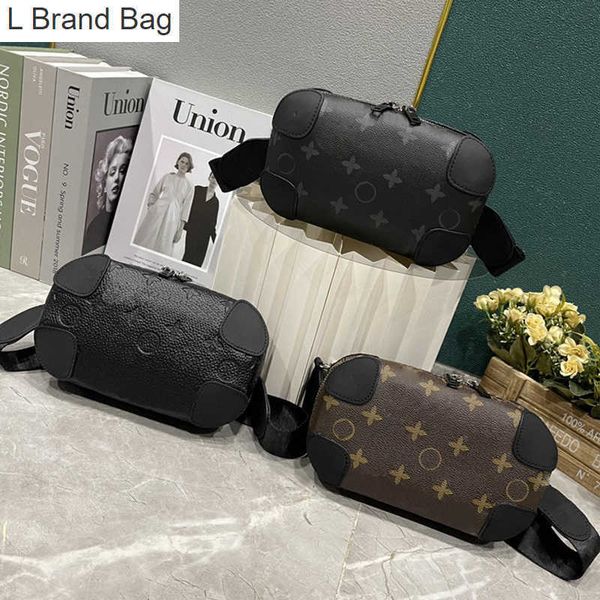 

l bag designer bag mens mini portable handbag printing shoulder bag fashion bag leather wallet card bag #45579 ciba, Black
