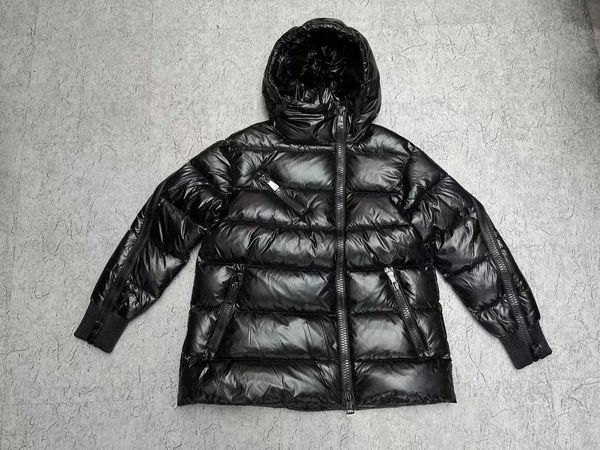 

winter designer jacket monclairs downs puffer jacket liriope collection 95 goose down filling anti-drilling liner slant zipper hooded down j, Black