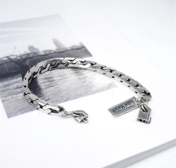 

retail ins item band silver bracelet isabel marant carved simple elegant sports bracelet for female as birthday gift party301q8107095, Black