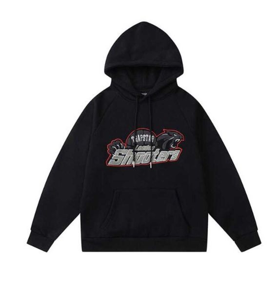 

2023trapstar designer men hoody hoodies pullover sweatshirts loose long sleeve hooded jumper mens women clothing us size high street leisur, Black