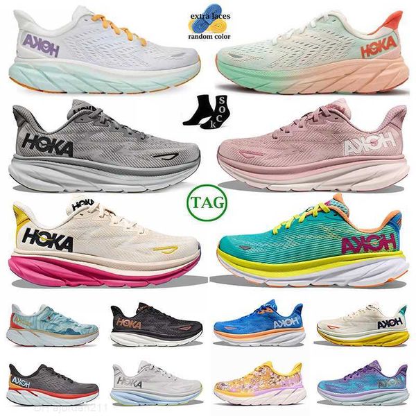 

clfton 8 9 designer hokas shoes one athletic run sneakers hoka bondi blanc de blanc eggnog goblin blue floral black white men women runner j