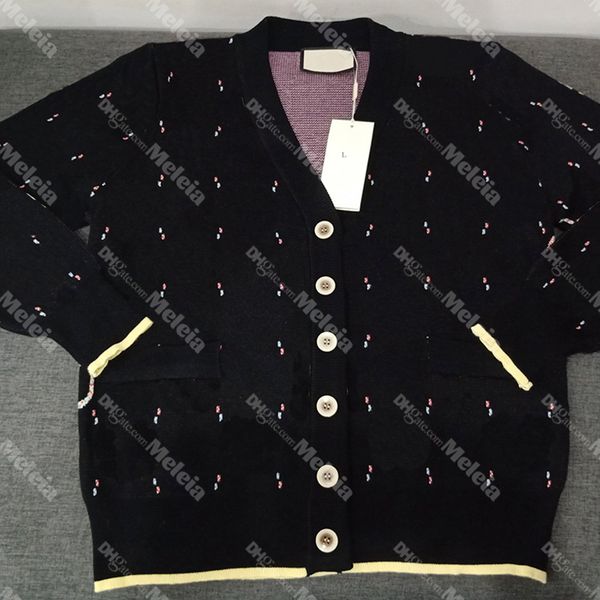 

women cashmere cardigan casual knitted sweater for lady fashion v neck colorful letter sweaters, White;black