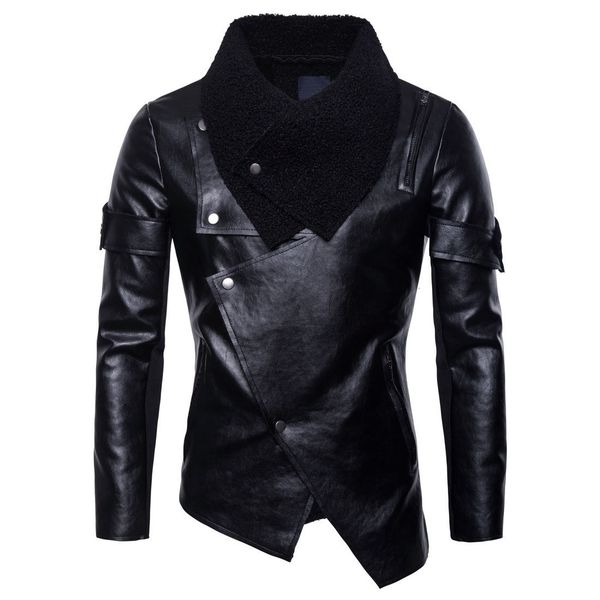 

men's jackets casual mens pu leather coats overcoat fashion warm fleece men flying jacket lc02 230802, Black;brown