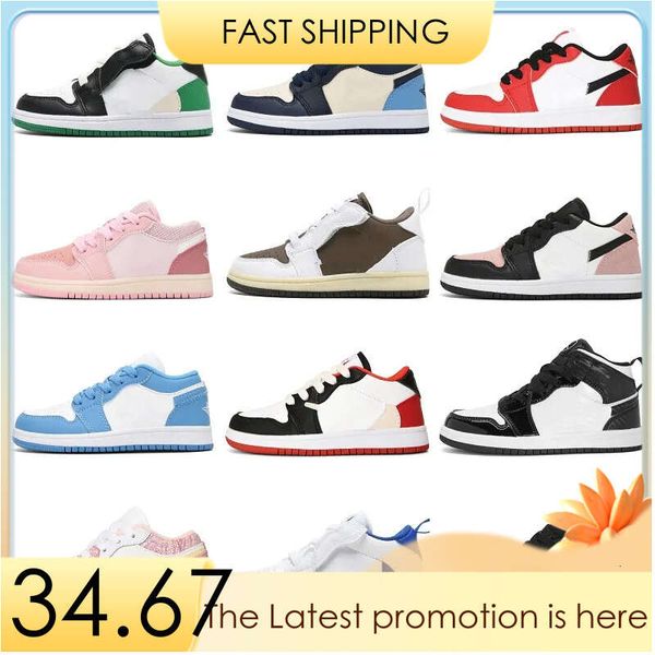 

kids 1 1s jumpman basketball shoes og 1 low kids sports sneakers boys girls kid youth baby infants 1s low trainers black white blue red