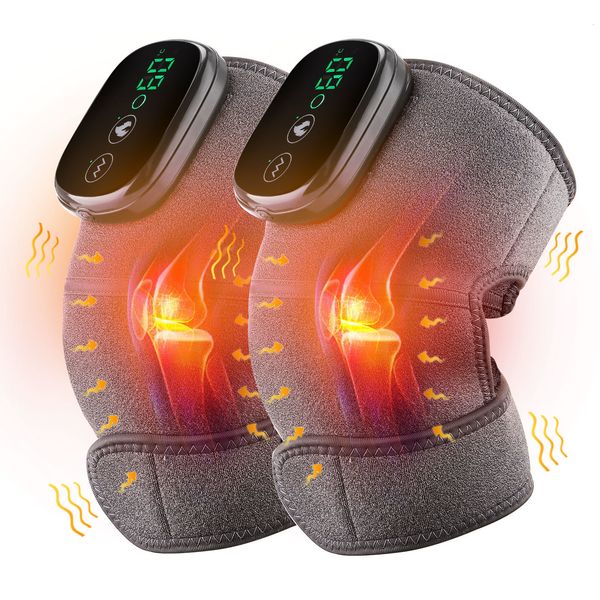 

leg massagers thermal knee massager electric wireless joint elbow heating vibration massage arthritis therapy pain relief pad support 230802