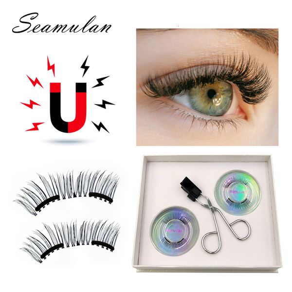 

false eyelashes magnetic eyelashs set magnet no glue full eye reusable fake natural soft eyelash 230801