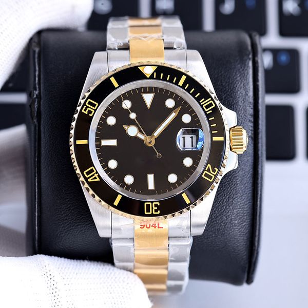 

mens watc designer watces 41mm automatic mecanical ceramic watcs strap adjustable fasion luminous wristwatces montre de luxe1, Slivery;golden