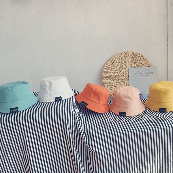 

wide brim hats bucket spring summer baby hat candy colors wild boy girl cute kids sun outdoor infant toddler children beach caps 230801, Blue;gray