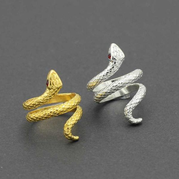 

creative snake ring personalized zodiac animal open, Silver