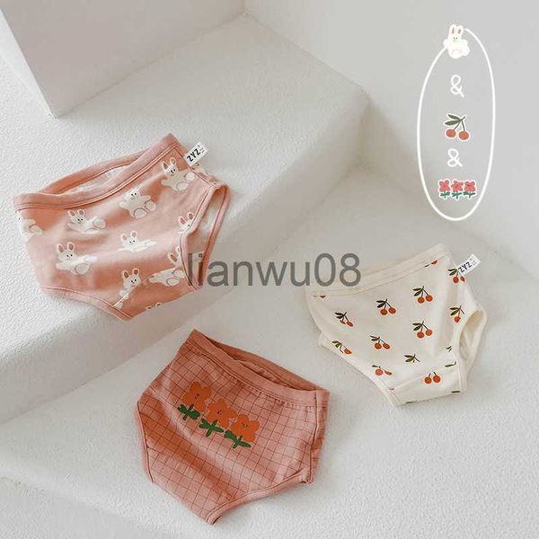 

panties 3pcslot children's underwear summer cherry flower underwear boxer cotton cute cartoon girls underwear x0802, Camo