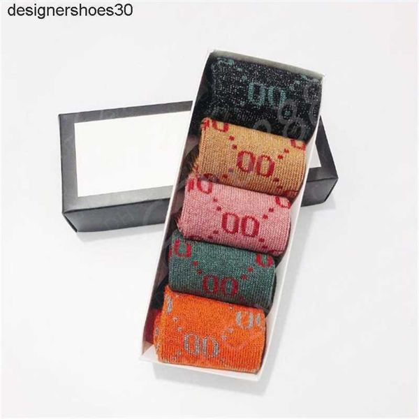 

fashion brand men's and women's four seasons cotton sock designer breathable outdoor casual 5 color business socks''gg&#, Pink;yellow