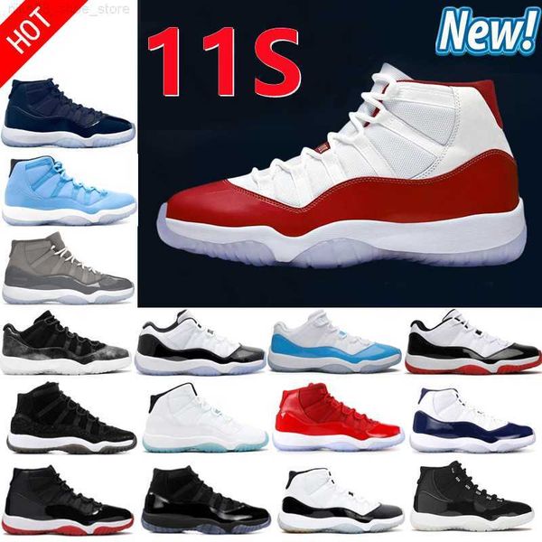 

jumpman 11 11s men women basketball shoes cherry pure violet cool grey bred 25th anniversary concord pantone gamma sports legend blue traine, Black