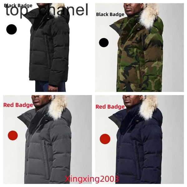 

designer mens down jackets red black label homme jassen winter parka big fur hooded outerwear chaquetas puffer hooded manteau jacket coat hi