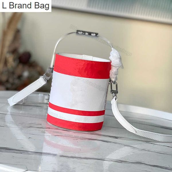

l bag 5a totes cannes vintage classic tote bucket bag paint jar beauty metal handle zip closure removable leather strap postman crossbody ha, Black
