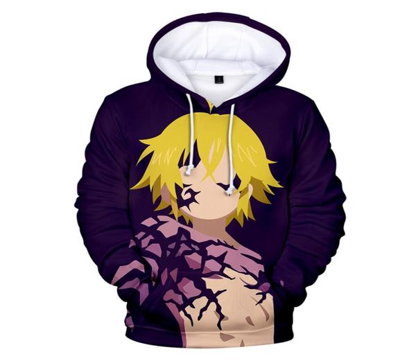 

meliodas 3d hoodies menwomen 2020 new arrivals nanatsu no taizai coolest the seven deadly sins meliodas 3d hoody print coats2029439, Black