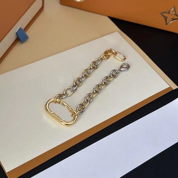 

2023 fashion style bracelets women bangle wristband cuff chain designer letter jewelry 18k gold plated stainless steel wedding lovers gift b, Black