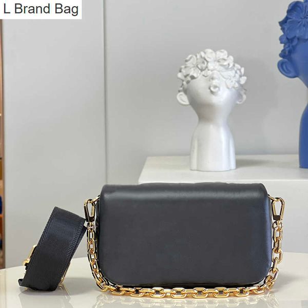 

2023 new 10a mirror quality designer evening bag genuine leather chain crossbody bag with l166 s1oa, Black