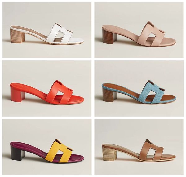 

2023 new spring and summer new brand high heel sandals and slippers cowhide internal size, Black