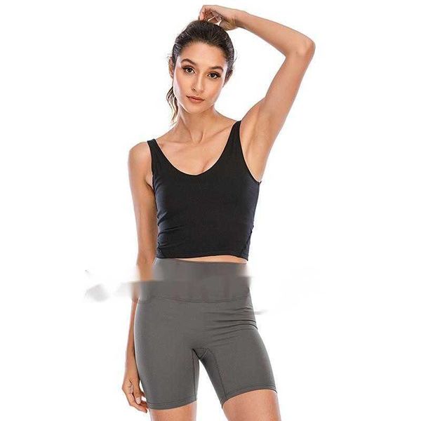 

yoga shorts womens wear align sports high waist tight short woman stretch five pants running fitness sport leggings, White;black