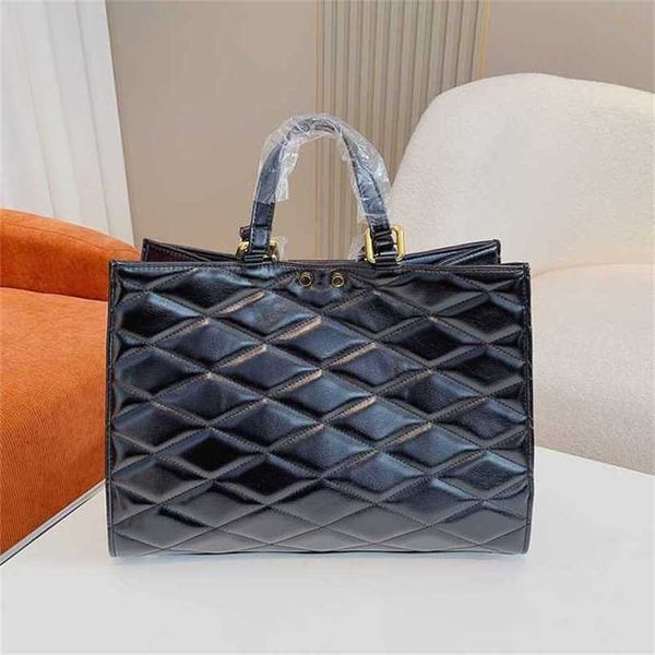 

lady shopping bags tote bag diamond lattice handbags woemn designer purse luxury leather shoulder bags large shopping handbag 221215