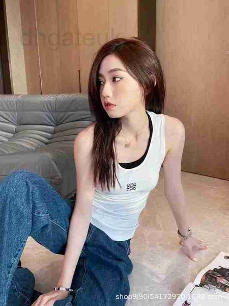 

women's tanks & camis designer summer new niche design trendy brand chest letter small embroidered vest slimming fashionable versatile, White