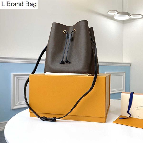

l bag designer bucket bag luxury crossbody bag 26cm genuine leather shoulder bag delicate knockoff handbag with yl058 rs26, Black