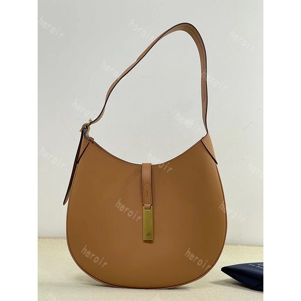 

polo id bag large designer pony mini crescent bag suede leather big stitching coffee half moon rl clutch handbags shoulder bags horse tote