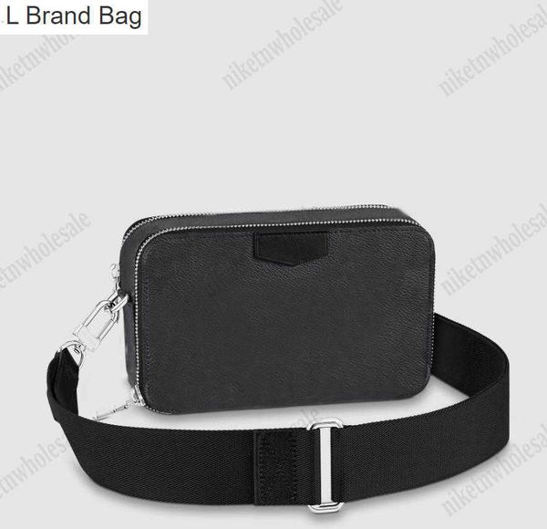 

l bag m81260 alpha wearable wallet men's mini flap phone bag small shoulder bag for man luxurys designer monograms leather wallet cross, Black