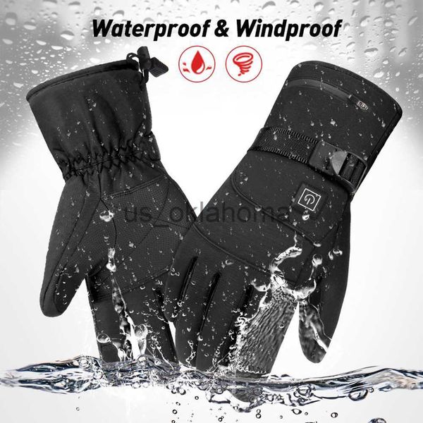 

ski gloves usb electric heated gloves 37v 4000mah rechargeable battery powered hand warmer for hunting fishing skiing motorcycle cycling j23