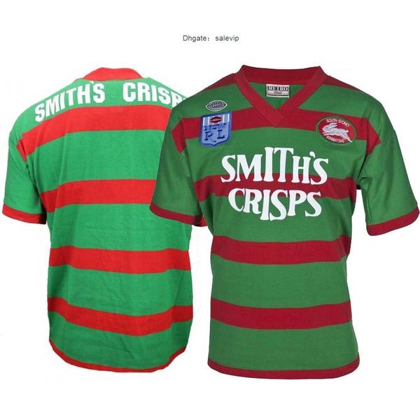 

fw23 1989 south sydney rabbitohs retro replica rugby jersey shirt, White;black