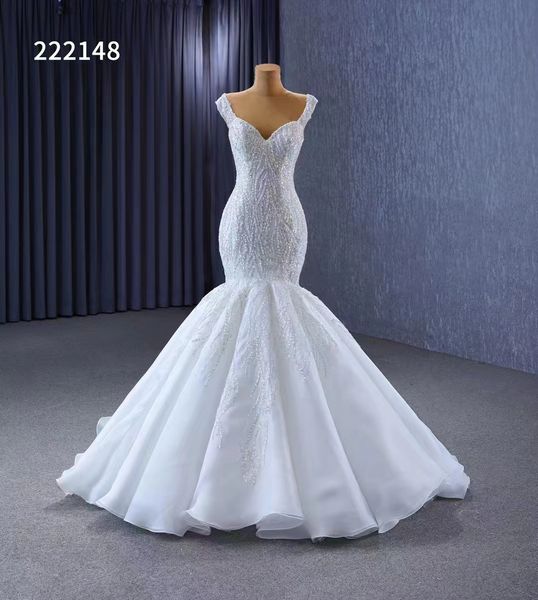 

mermaid wedding dresses simple sleeveless beaded gowns sm222148, White