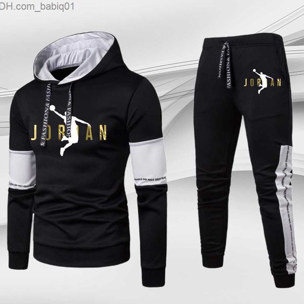 

men's tracksuits vintage winter sports cloth luxury suit outdoor warm skiing men's hoody sweatshirt+pant basketball tracksuit runn, Gray