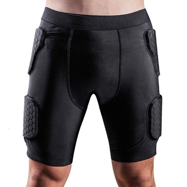 

men's shorts anti-collision men soccer football basketball padded protection shorts leggings compression trousers 230802, White;black