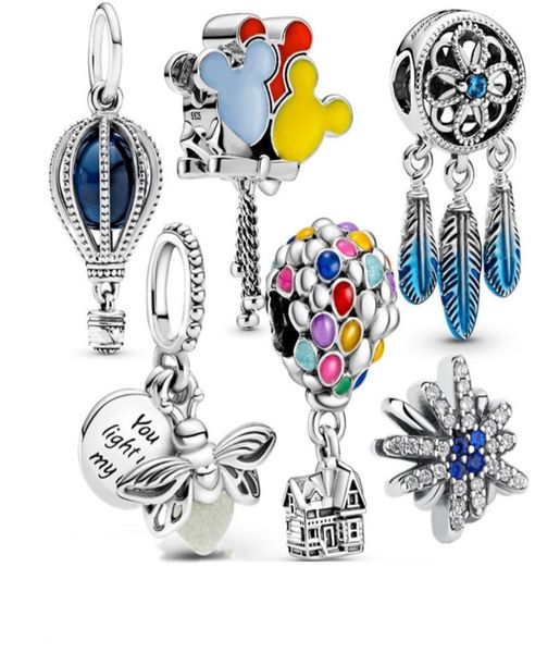 

s925 sterling silver air balloon charms beads adapting original charms bracelets diy jewelry for women making83369499229100, Bronze;silver