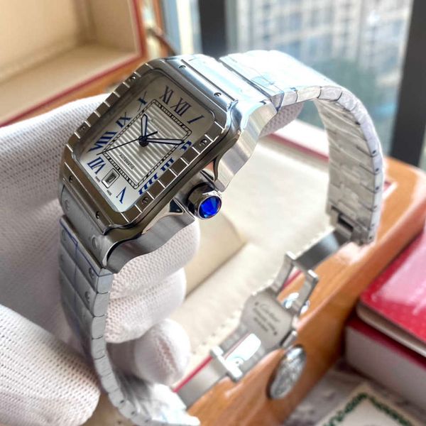 

designer elegance women wrist watch santos watches mechanical movement motre prx de luxe with box mjqm, Slivery;golden