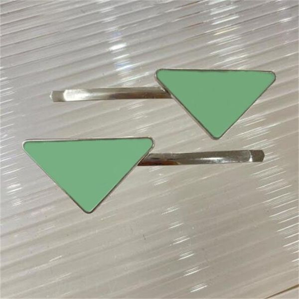

metal designer snap clip cute black hair clip for womens fashion decoration black white triangular enamel lady popular luxury hair jewelry w, Golden;silver