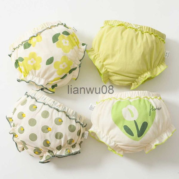

panties 4 pcs lot young children girls cotton reusable panties with drawing briefs shorts fancy underwears kids cute kawaii underpanties x08, Camo