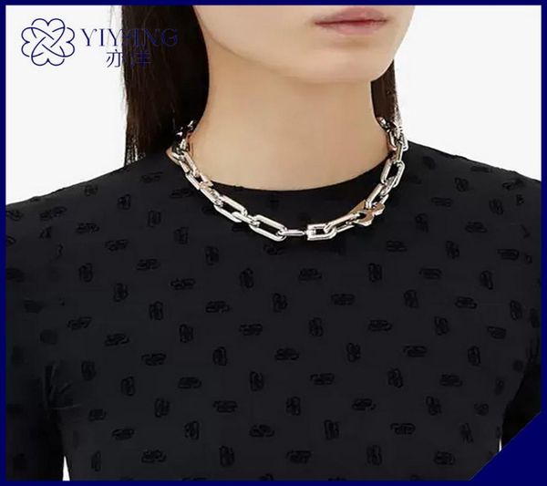 

titanium steel great b letter pendant choker necklaces thick chain bracelets fashion personality women039s exaggerated rugged s4972134, Black