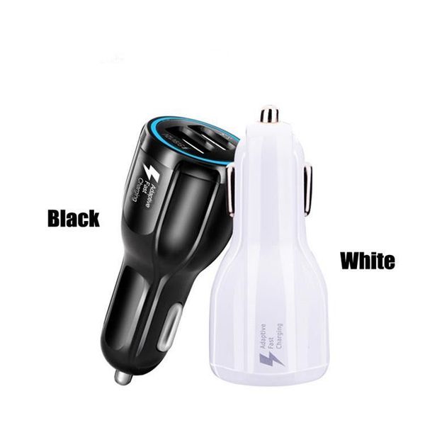 

qc car charger quick charging adapter for samsung s10 huawei tablet phone usb charger 2 port dual usb fast car phone usb chargerszz
