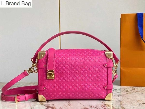 

l bag 2023 new women's cowhide letter graffiti rose red shoulder bag m46358 side trunk handbag jrjf, Black