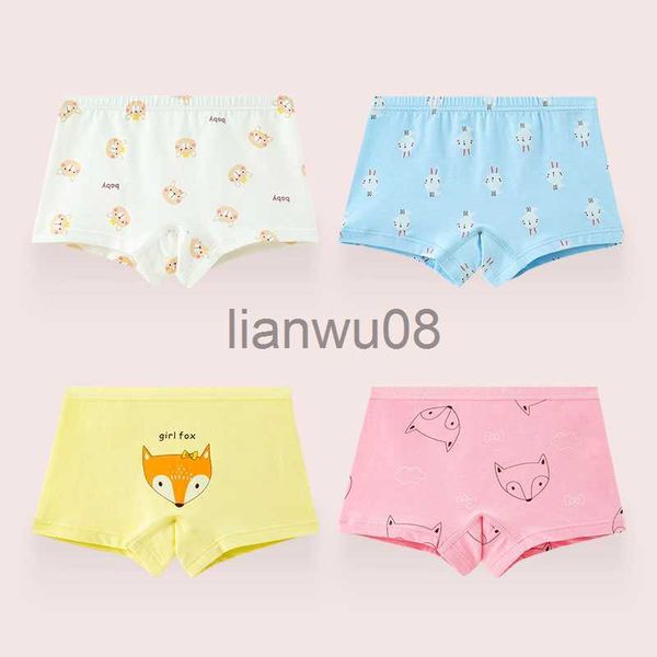 

panties girls panties kids cotton underwear children's briefs trellis love fox cute cartoon short for teenage girls 4pcs lot x0802, Camo