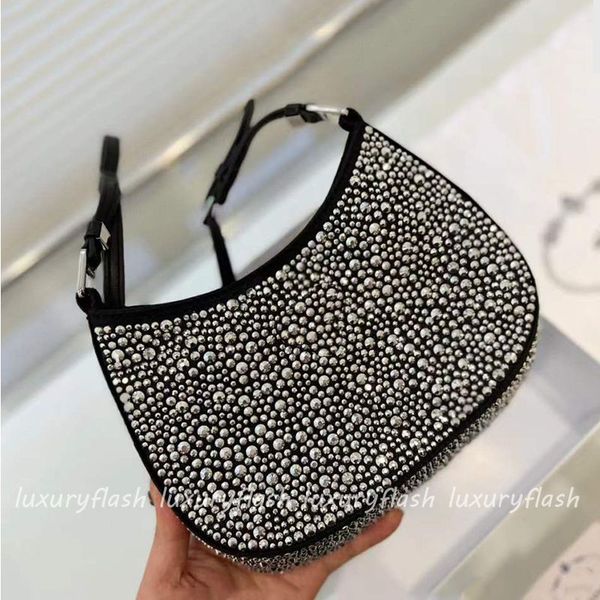 

women designer tote shoulder bags crystal embellished satin handbags ladies cleos fashion cross body underarm purses bling