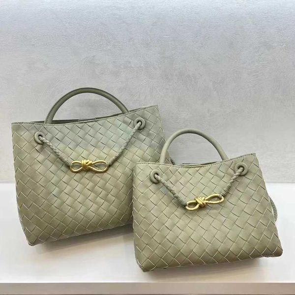 

new designer andiamo bag botegas small design spring metal rope buckle leather woven tote one shoulder handheld high capacity women's 3